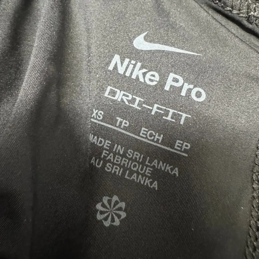 Nike Pro Leggings‎ Womens XS Black Gray Running Tight Dri Fit Activewear